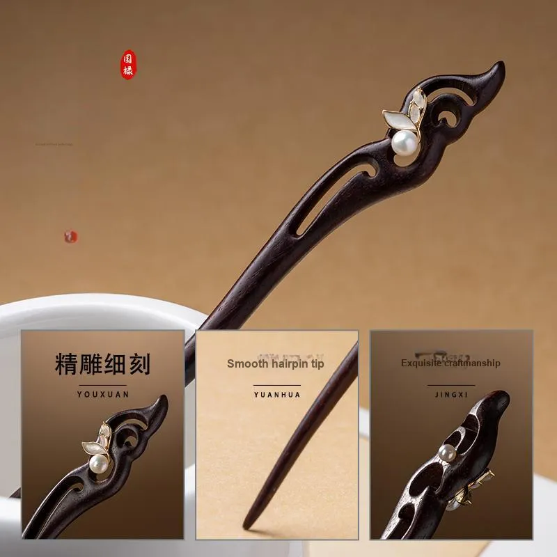 Guo Lu Rosewood Hairpins Women's-2