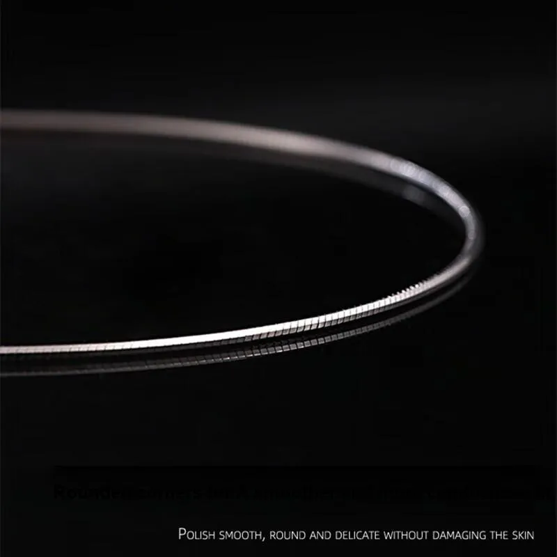 Lang Wind S925 Silver Necklaces Unisex-5