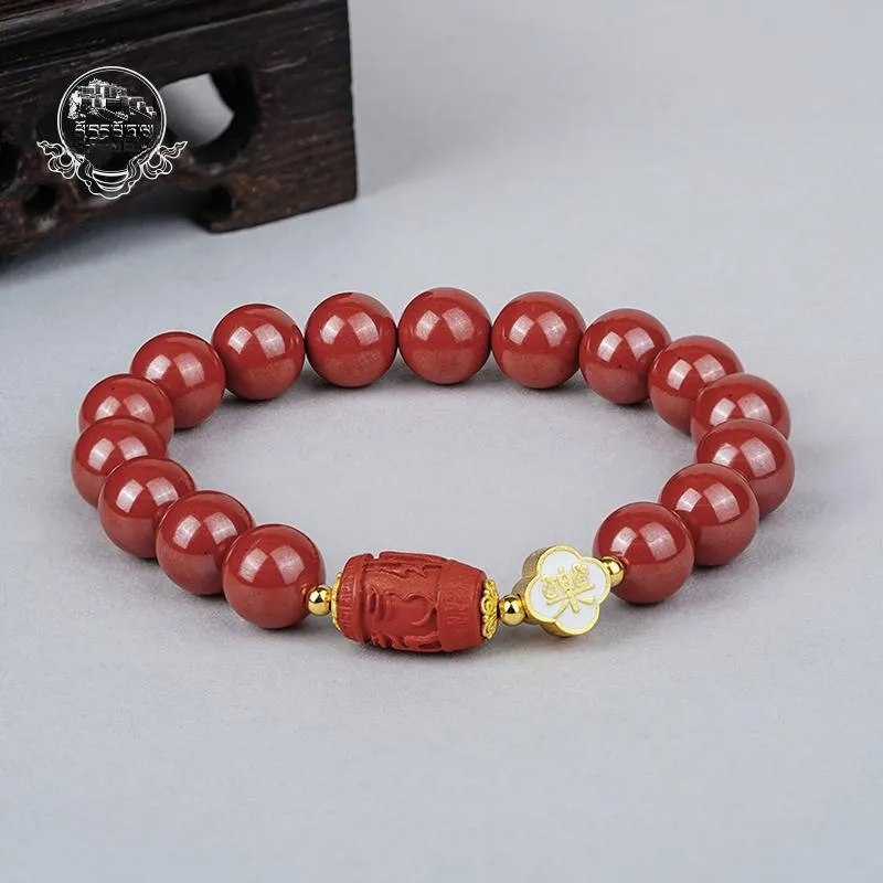 BUDALAGONG Cinnabar Beaded Bracelet, Career Luck Exploding Unisex-3