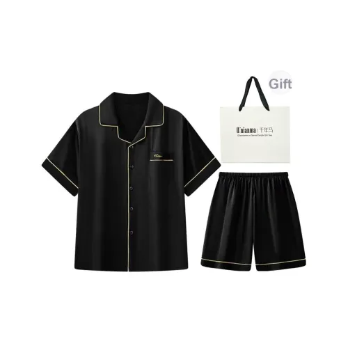Q'NIANMA Стена Черный Мужской Подарочный Набор Пижам