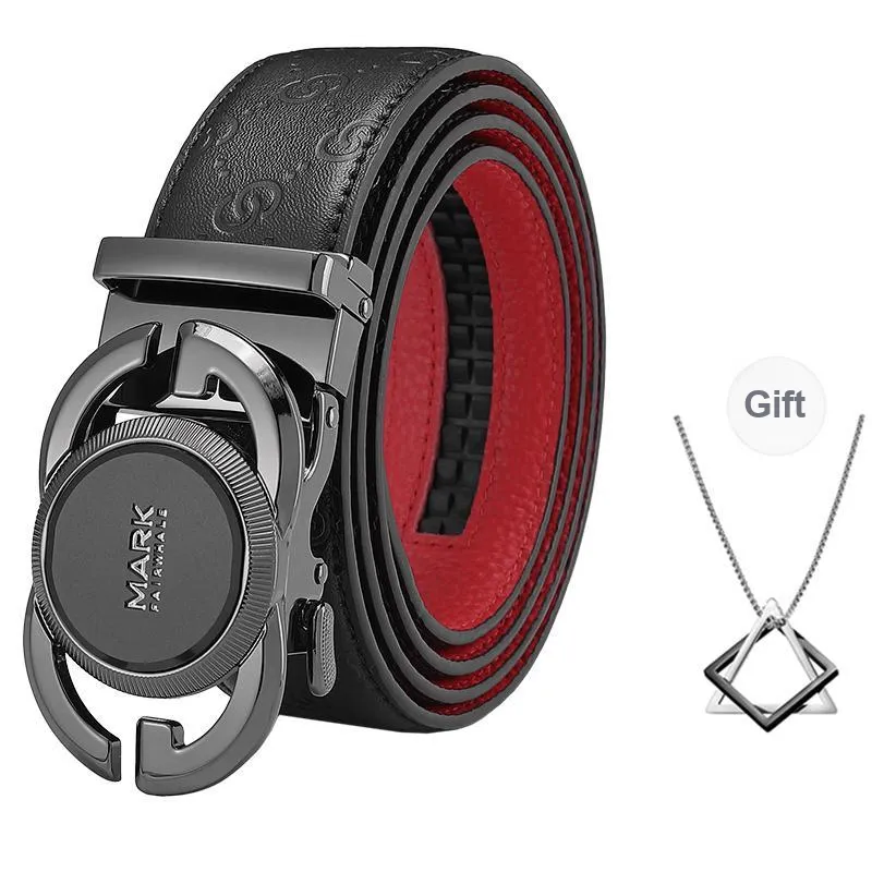 FAIRWHALE Cow Leather Belts Men's Width 3.5CM-17