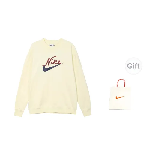 Nike Sweatshirts Men Beige Yellow With Gift Bag