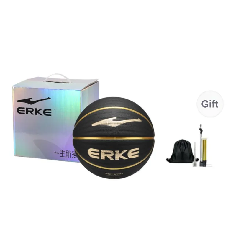 Erke PU Basketball Cool Black Warrior Size 7 Training Unisex-6