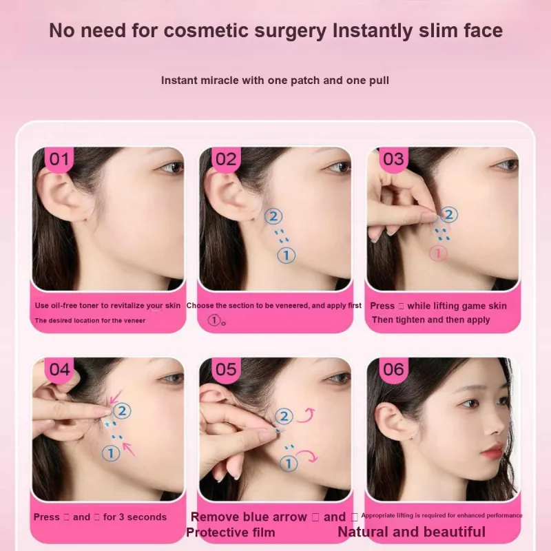 Pleasant Language Invisible Cosmetics Face Lifting Bandages Slimming Face Patches-1