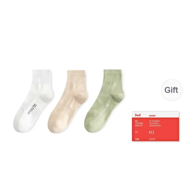 MIIOW Trend Party Series Mid Calf Socks Women's Box Of 3 Pairs-4