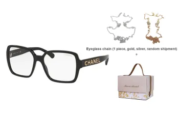 CHANEL Square Sunglasses Women's Black