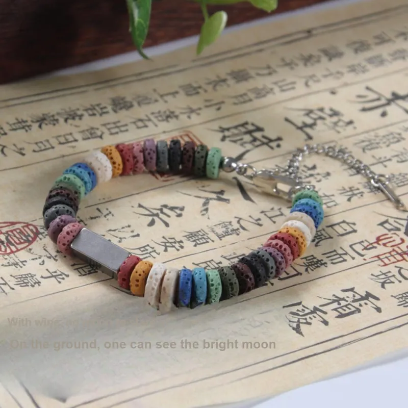 MEOBURLIY Volcanic Stone Bracelets Unisex-2