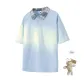 Sky Blue Green Plaid Collar