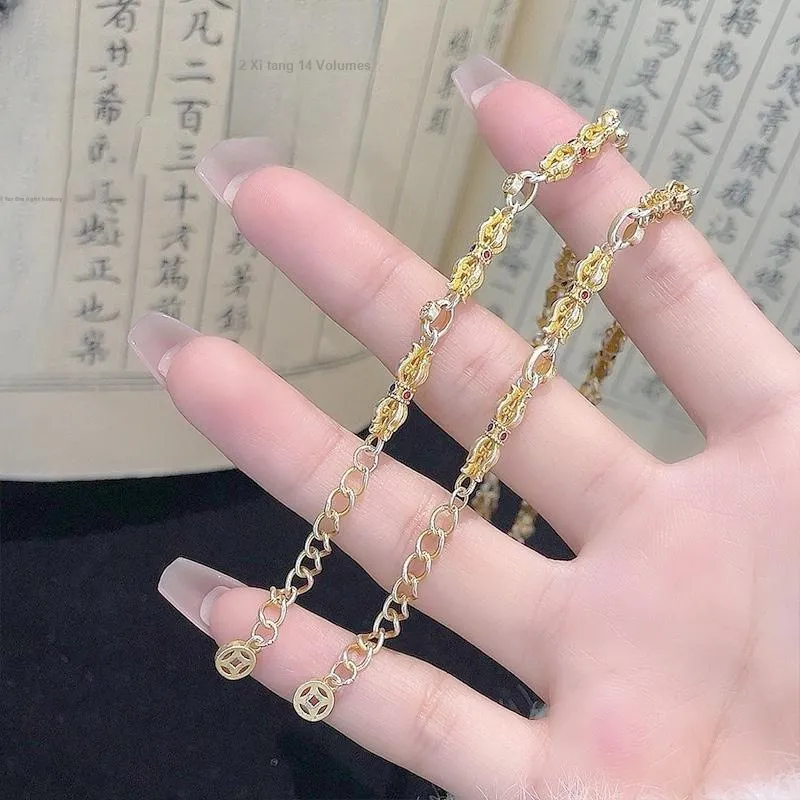 YUOFFICIAL 999 Fine Silver Pure Silver Bracelets Unisex-3