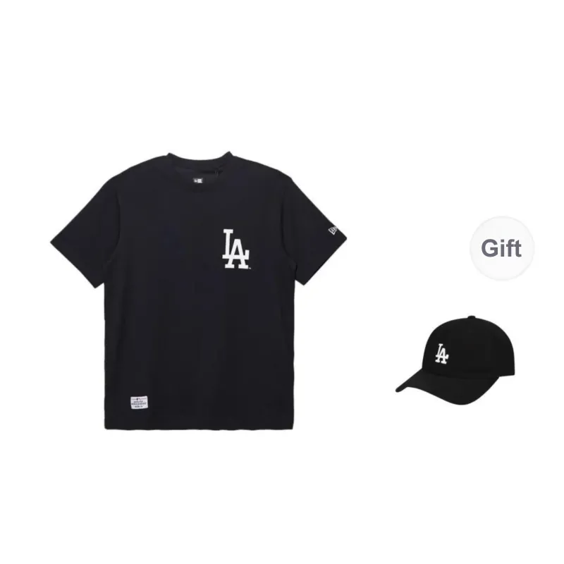 MLB T Shirts Unisex Black Top+Black Hats & Caps-0