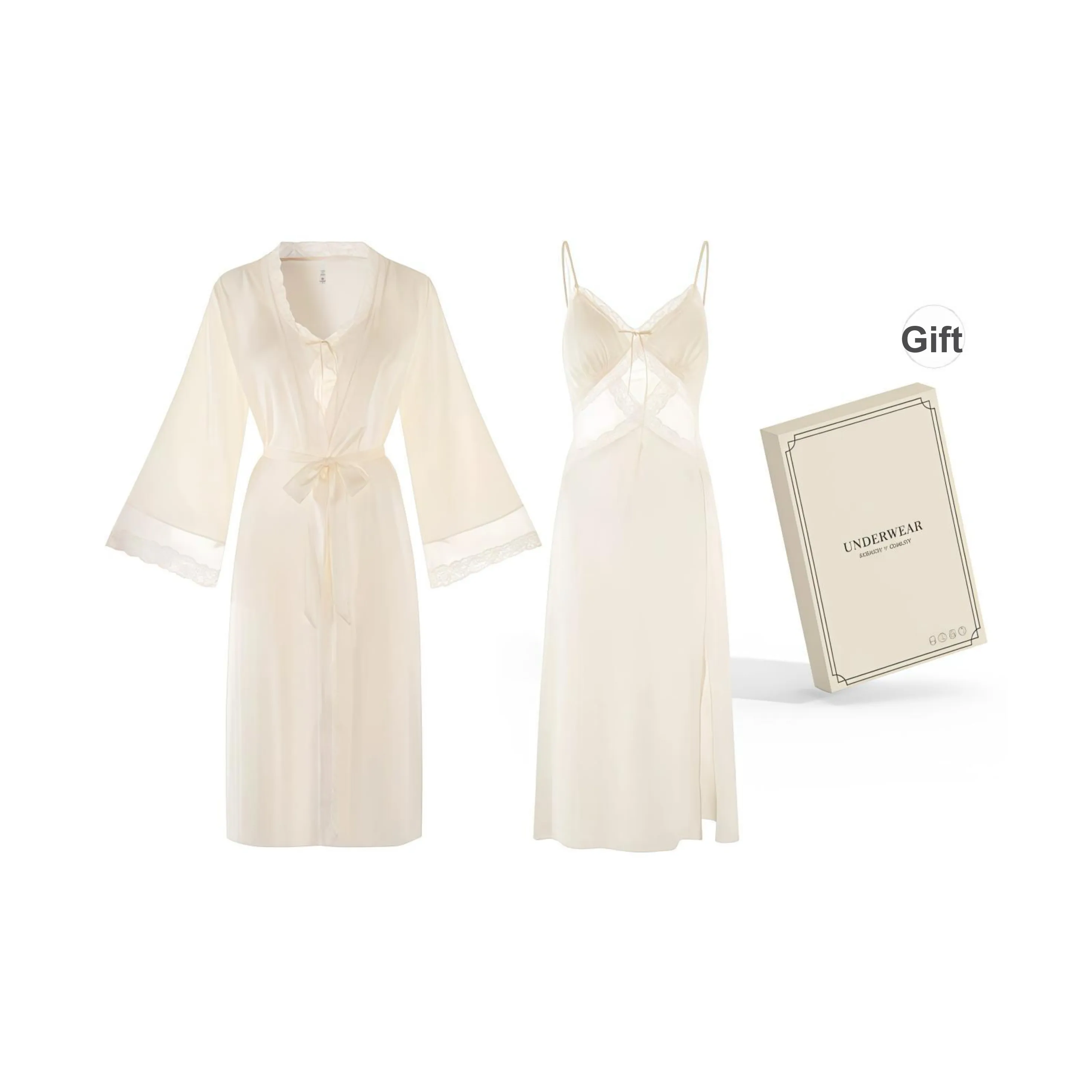 O'MESIK Ночная сорочка Женская Набор в подарочной коробке Абрикос