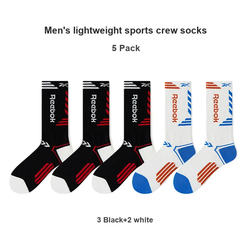 Reebok Mid Calf Socks Unisex 5 Pack-17
