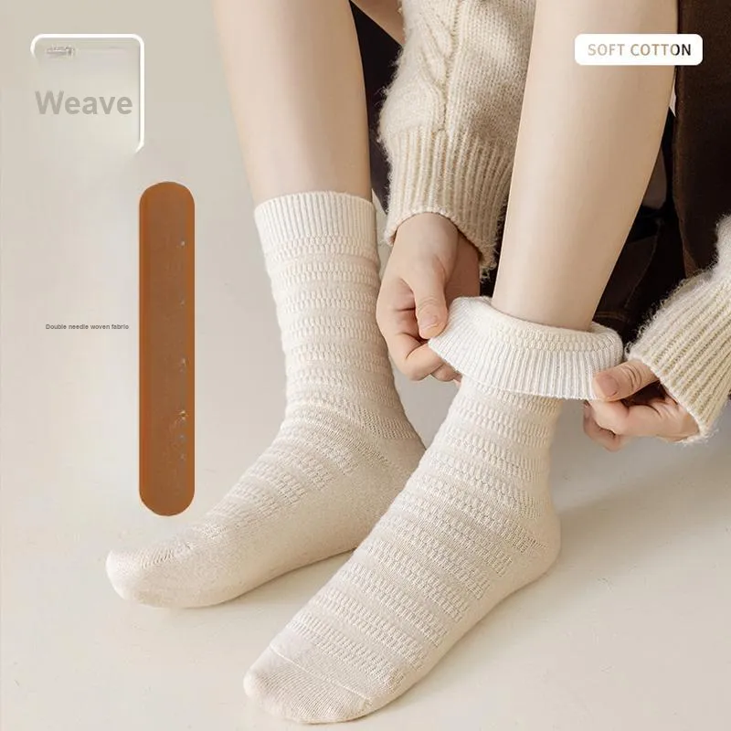 JIAZINI Mid Calf Socks Women's Combo Set-3
