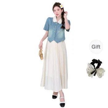 PAVEA Two Piece Skirt Sets Women's