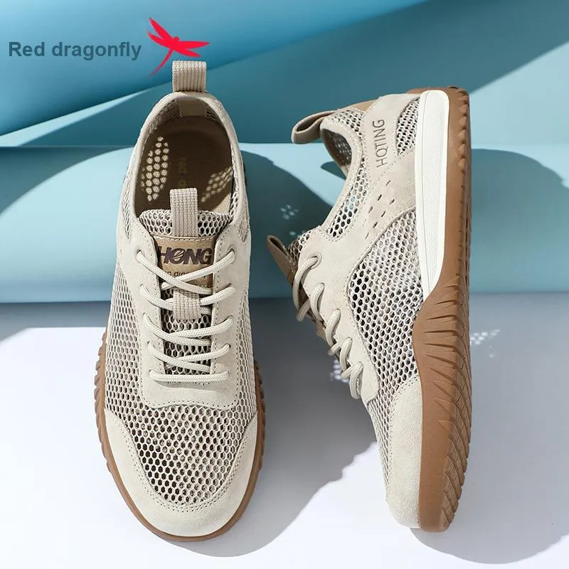 RED DRAGONFLY Summer Men's Casual Shoes Men's Low Top Comfortable And Breathable-13