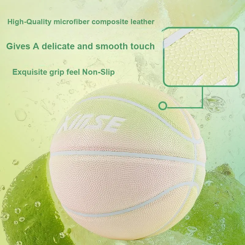 XINSE PU Basketball Lime Gradient Size 67 Size Training Competition Unisex-2