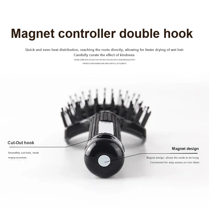 ZHENZI Curved Straightening Wide Tooth Hair Styler Rib Comb Volumizing And Softening Massage Air Cushion Comb-3