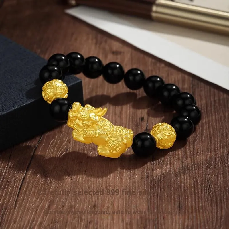 LIU GUI FU JEWELRY Obsidian Bracelets Unisex-2