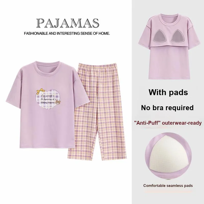 Mulong Family Pajama Set Women's Light Lavender-1