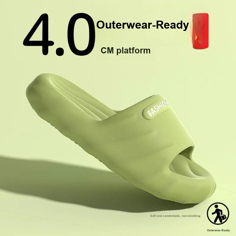 ECAC EVA Slippers Home Slip Resistant Couple Platform Squashy And Bouncy Feeling Bathroom Bathing Slippers-7