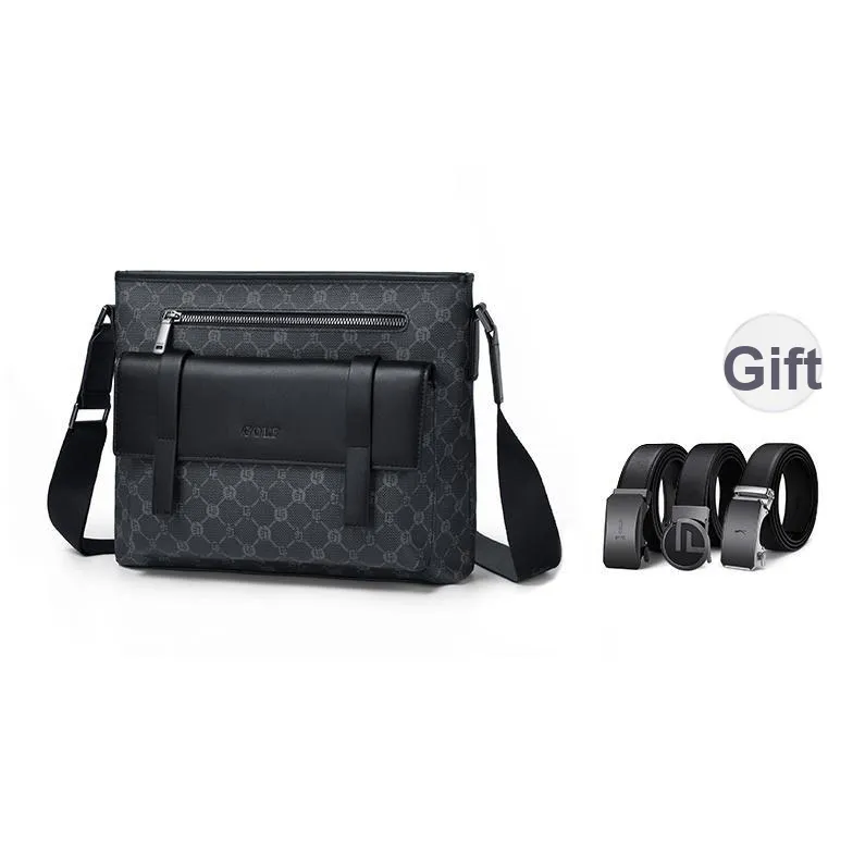 GOLF PVC Сумка через плечо Мужская Черная и Серая