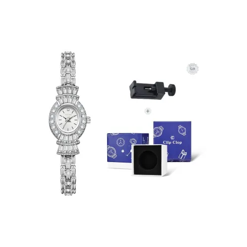 Clip Clop Кварцевый Movement Женские Часы 23мм*23мм*7мм Серебряный