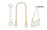 Gold-Tone Camellia Extender Chain+Decorative Chain 40cm