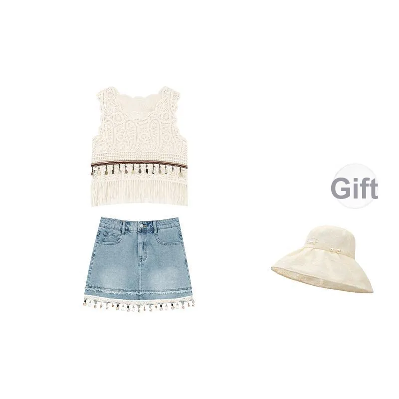 ELF SACK Two Piece Skirt Sets Women's-23