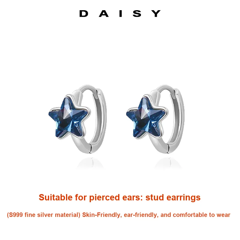 Daisy Dream 999 Fine Silver Earrings Women's-2