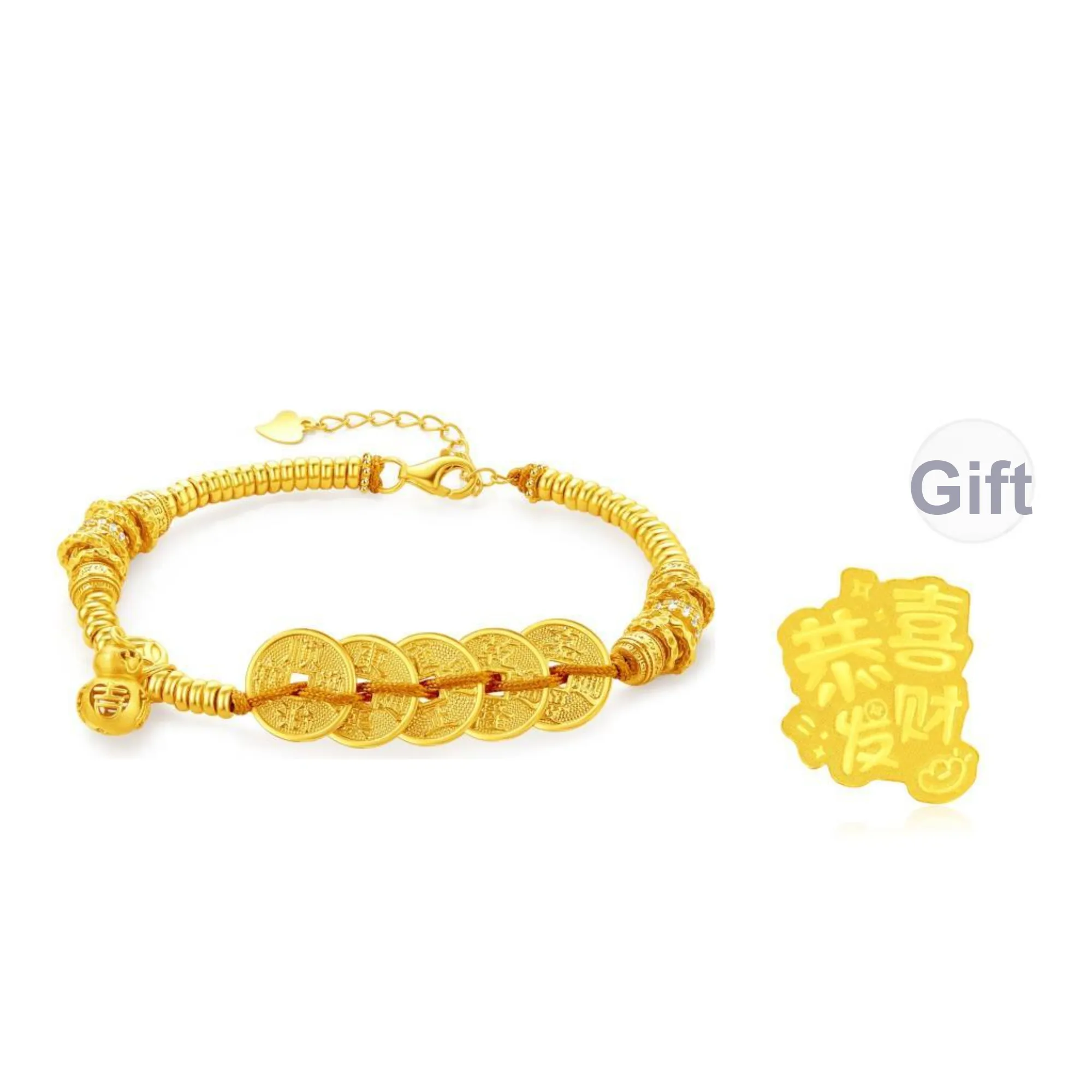 Lao Feng Xiang S925 Silver Bracelets Unisex