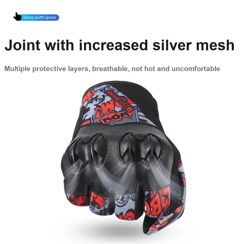 WEST BIKING Riding Equipment Cycling Glove Outdoor Unisex Goatskin Conductive Microfiber Sponge PVC-6