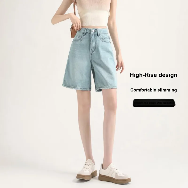 FAWENXIANGZI Denim Shorts Women's-8