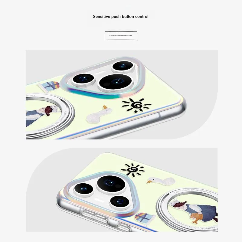 Marsfield Acrylic Material 360 Rotating Magnetic Stand Case Phone Cases Compatibility Huawei P70/70 PRO Trendy-3
