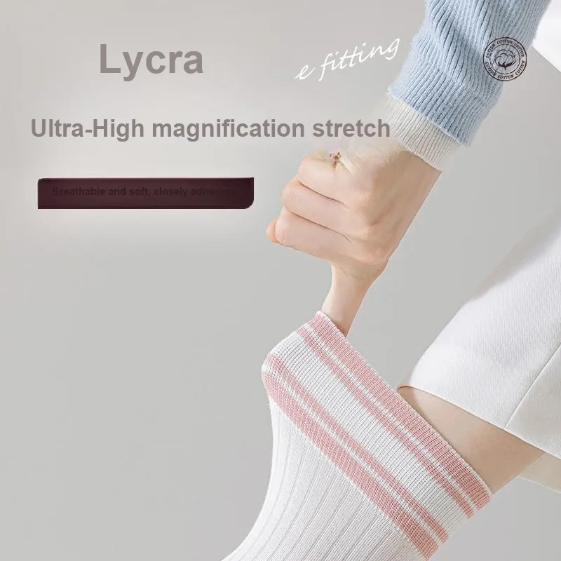 MIIOW Mid-Calf Socks Unisex 5 Pack-10