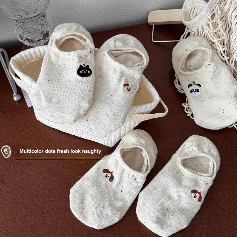 Mulong Family No Show Socks Women's 5 Pack-4