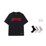 두카티 티셔츠 화이트 양말 2팩 + 블랙 양말 1쌍