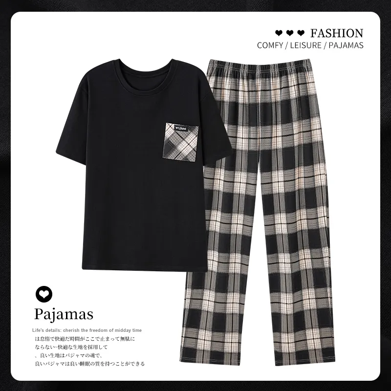 CAIHENGTONG Men Pajama Sets-3