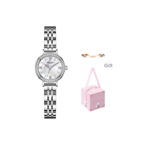 GAIDU Writing A Greeting Card Gift Box Set Кварцевый механизм Стальной ремешок Часы Женские часы Белый циферблат