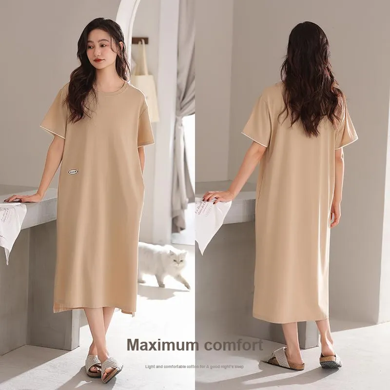 XIA.WA.ZHI.XIU Nightgown Women's Camel-4