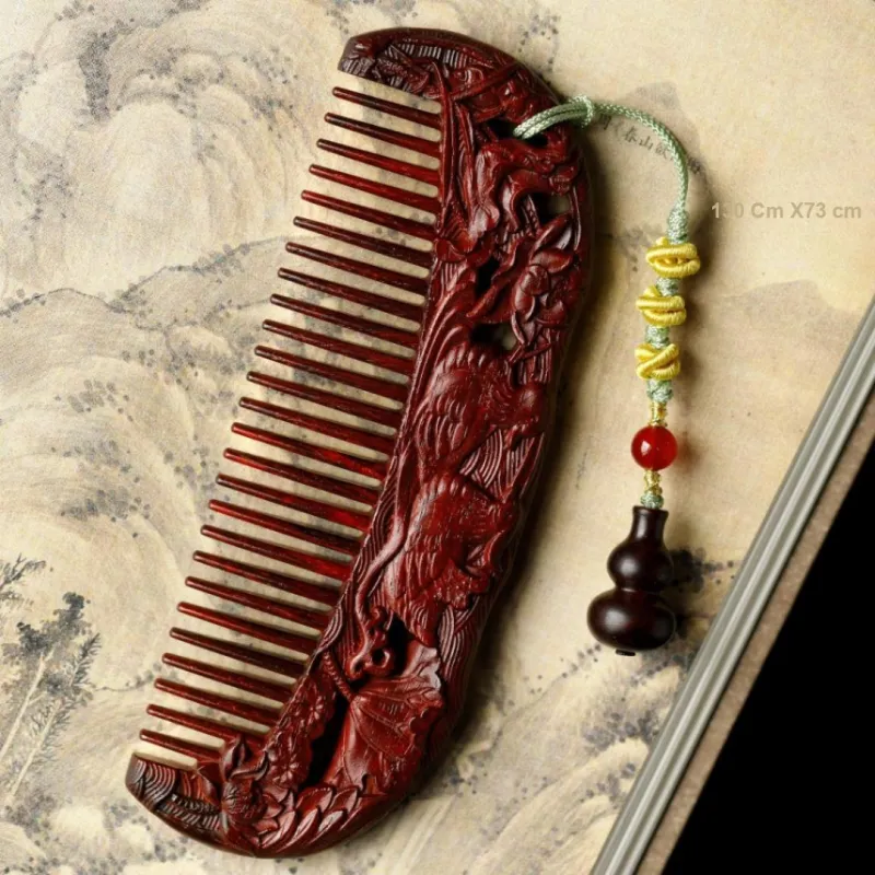 FANGYUANXIAOFU Rosewood Wooden Comb Women's-4