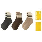 [3 Pack]Gray+Brown+Khaki