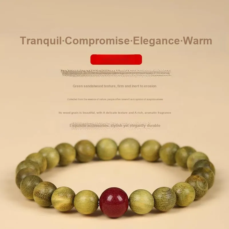 Moonstone Edge Green Sandalwood Bracelets Unisex-1