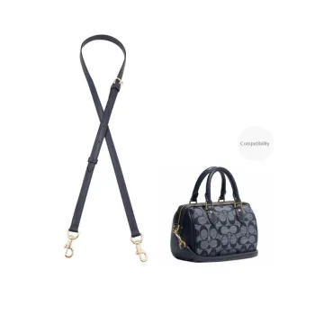 Cow Leather Bag Shoulder Strap Women's Dark Blue