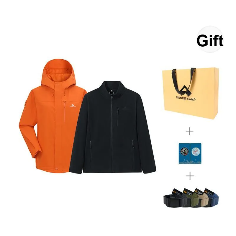 PIONEER CAMP Waterproof, Windproof, Breathable, Water Repellent, Abrasion Resistant, Thermal Windbreaker Jacket Women's-56