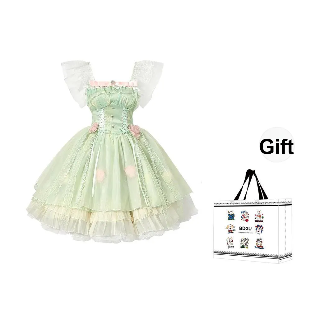 BDGU Sleeveless Dress Women's Pink Green