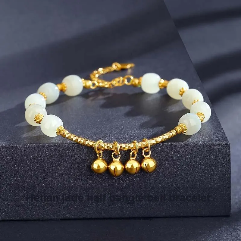 VANA Hetian Jade Bracelets Pale Greenish White Jade Women's-1