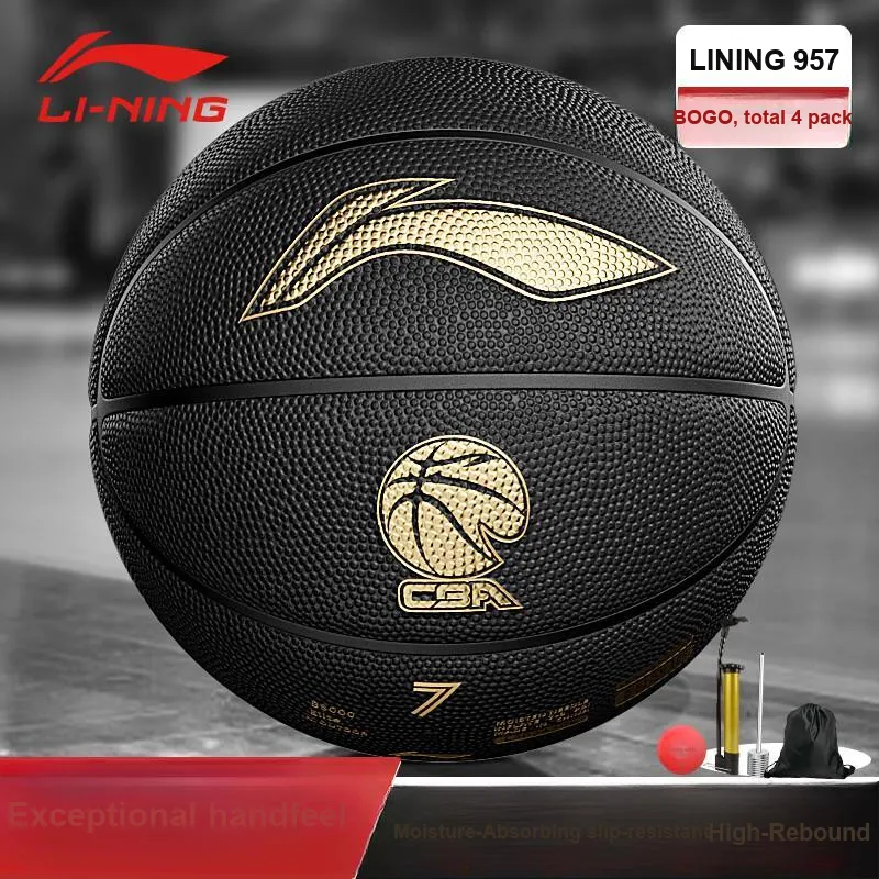 LiNing CBA Collection PU Basketball Internet Famous Durable King 957 Training Competition-2