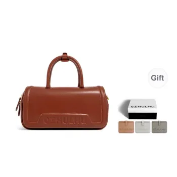 Cthulhu Cow Leather Handbag Medium Size Women's Brown