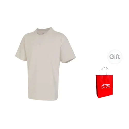 Nike T-Shirts Men Apricot Short-sleeved + Gift Bag