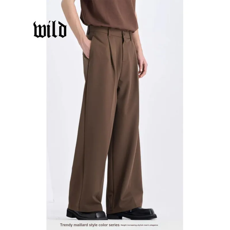 WILD LEADER Suit Trousers Men Coffee[XKW5138Y86]-1